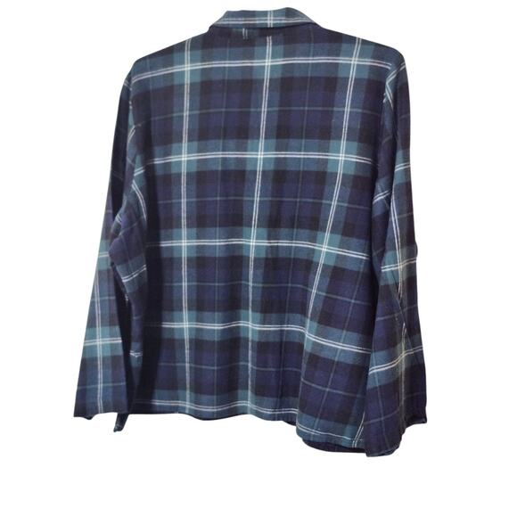 Old Navy Womens Matching Flannel‎ Pajama Set Blue & Green Tartan Plaid Size XXL - Picture 8 of 10
